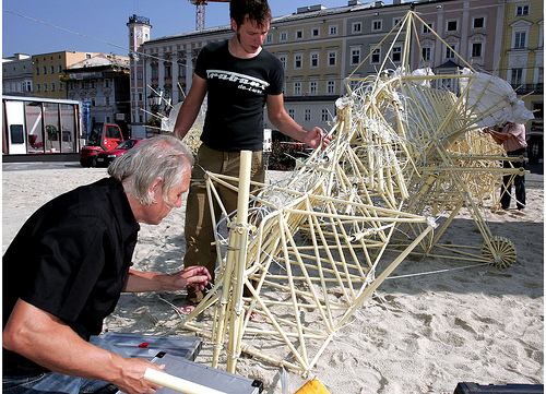 Artist Theo Jansen and the 'Strandbeest'