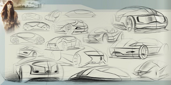 Sketches of the Amphibious Vehicle by Josh Henry
