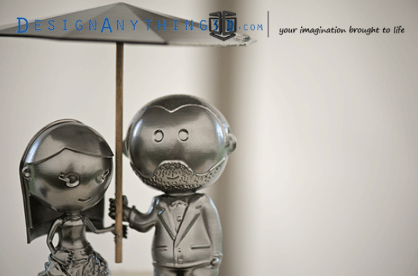 Metal cake toppers by  Josh Azevedo.