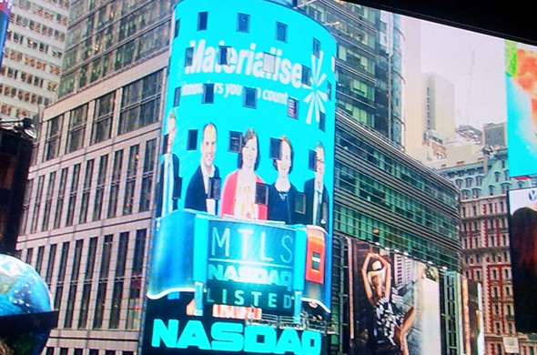 We were on Nasdaq tower on Times Square! © 2014, The NASDAQ OMX Group, Inc.