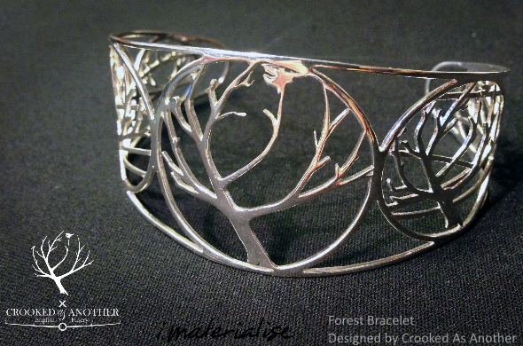 Silver bracelet design by Crooked As Another