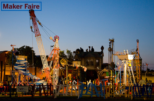 Maker Faire New York 2014 i.materialise Blog Article Photo of Life Size Mousetrap funded on Kickstarter
