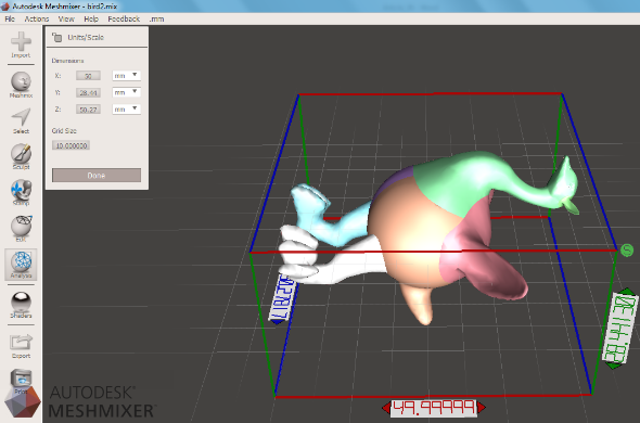 Meshmixer Tutorial Image: How to 3D Print a File With Meshmixer