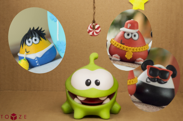 We worked with Toyze to print and perfect Multicolor Gloss until it met their high standards. Gloss is now being used to create official merchandise from the best-selling Android games “Cut the Rope” and “Pou.”
