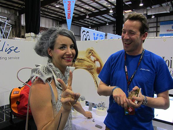 Sam, our Business Developer, meeting Anouk Wipprecht at the Maker Faire in San Mateo