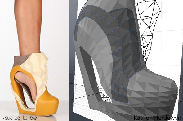 Picture of 3D printed shoe designed Katrien Herdewyn.