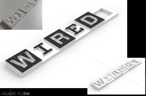 Wired.com keychain, created by Viz-to.be's very own Frederik Bussels.