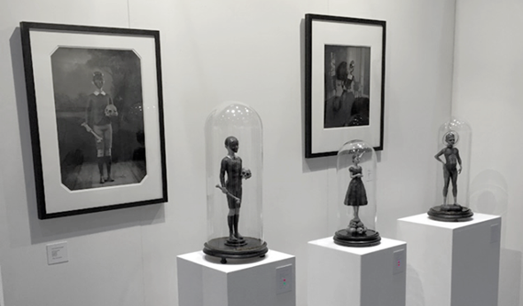 Danny van Ryswyk’s sculptures displayed at the Affordable Art Fair in Hamburg. Photo by Jaski Art Gallery.