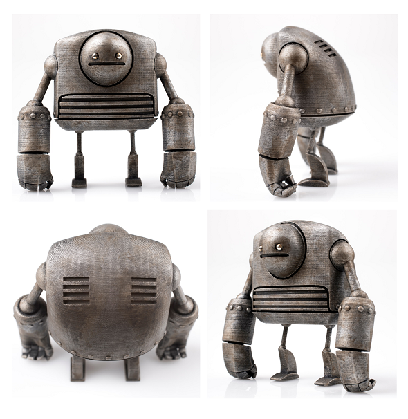 "Strong Bot" 3D Printed in Prime Gray and hand-painted by Onorio
