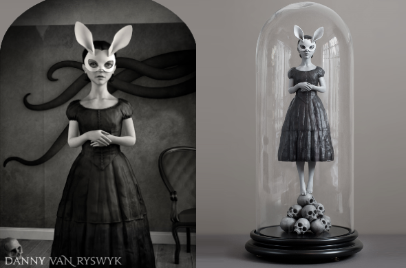White Rabbit figurine by Danny van Ryswyk