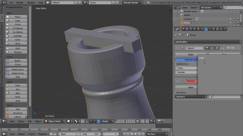 blender modeling tutorial: creating a 3D printable chess piece