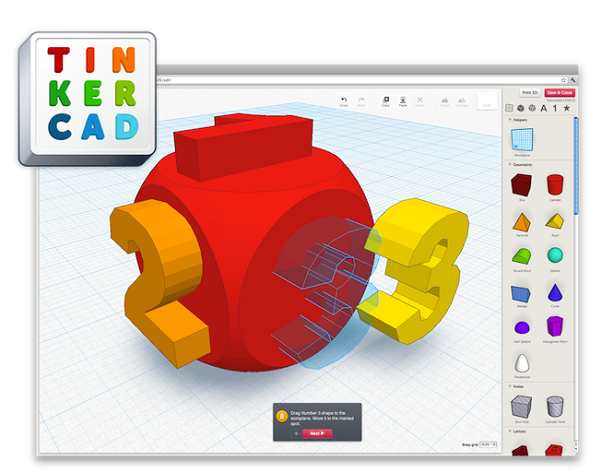 Learn to use beginner-friendly 3D modeling application TinkerCad