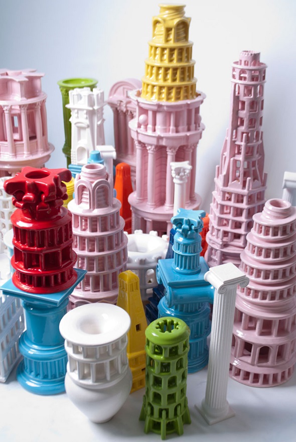 The Roman Singularity City by Adam Furman in 3D printed Ceramics. Photograph by Antonio Palmieri.