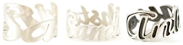 3D Printed Silver for Jewelery: Antique look, satin finish, and sandblasted