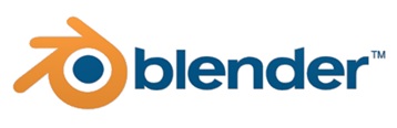 logo of 3d modeling software blender