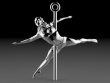 Pole dance charm ballerina