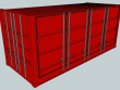 20ft Side loader container for PFA and KFA container flats full relief locking bars