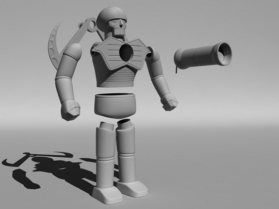 3d model of an action figure