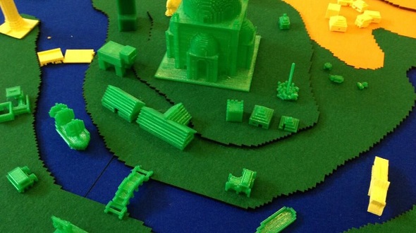 3D Printed Minecraft Wold. Thanks to 3D Printing App Printcraft.