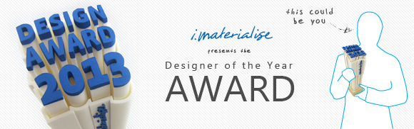 Who will be i.materialise’s first 3D Printing Designer of the Year?