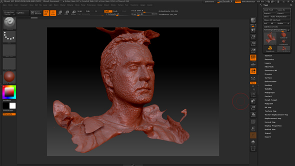 clean up scanned model in zbrush