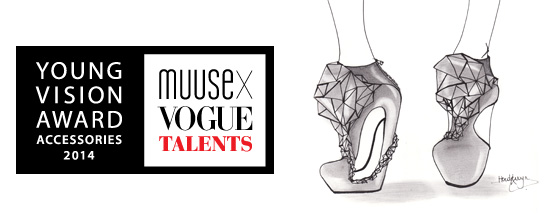3D printed shoes by Katrien Herdewyn nominated for MUUSE x Vogue Talents Young Vision Accessories Award 2014