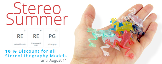 Stereo Summer Sale! 10% Discount on All Stereolithography Models until August 11th