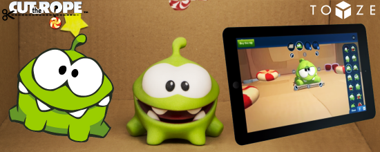 Blog header featuring Toyze screenshot, 3D printed figurine, and screenshot of the Toyze interface