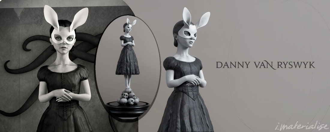 Design and Photo by Danny van Ryswyk. The 3D sculpture is called "White Rabbit."