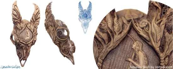 Noveau Skull by Jody Garett, featured on the i.materialise blog