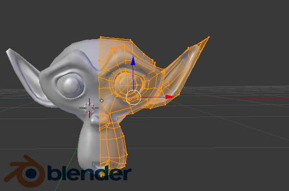 Blender 3D Sculpting Example: Mirror featuring Blender's very own Suzanne monkey.