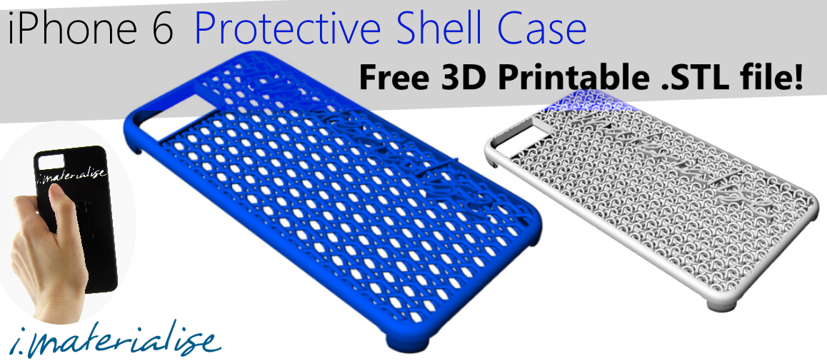 Free 3D Printable iPhone 6 Template Cover Shell Case Now on Thingiverse!