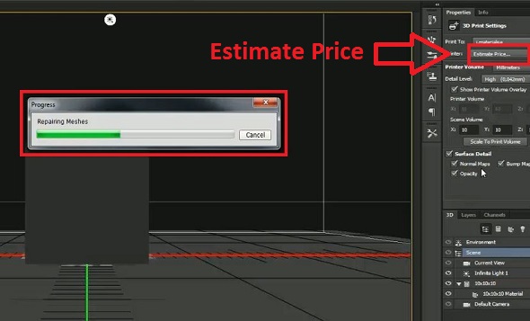 3d in photoshop: how to see your 3d printing price