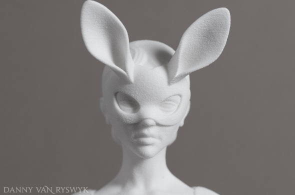 Danny creates his sculptures in Zbrush, a 3D software specifically made for high-poly sculpting. His sculptures are then 3D Printed in polyamide, a material that will require several different painting methods during finishing.
