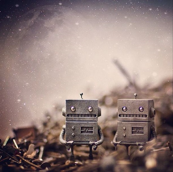 Two Beep Bot on their home planet