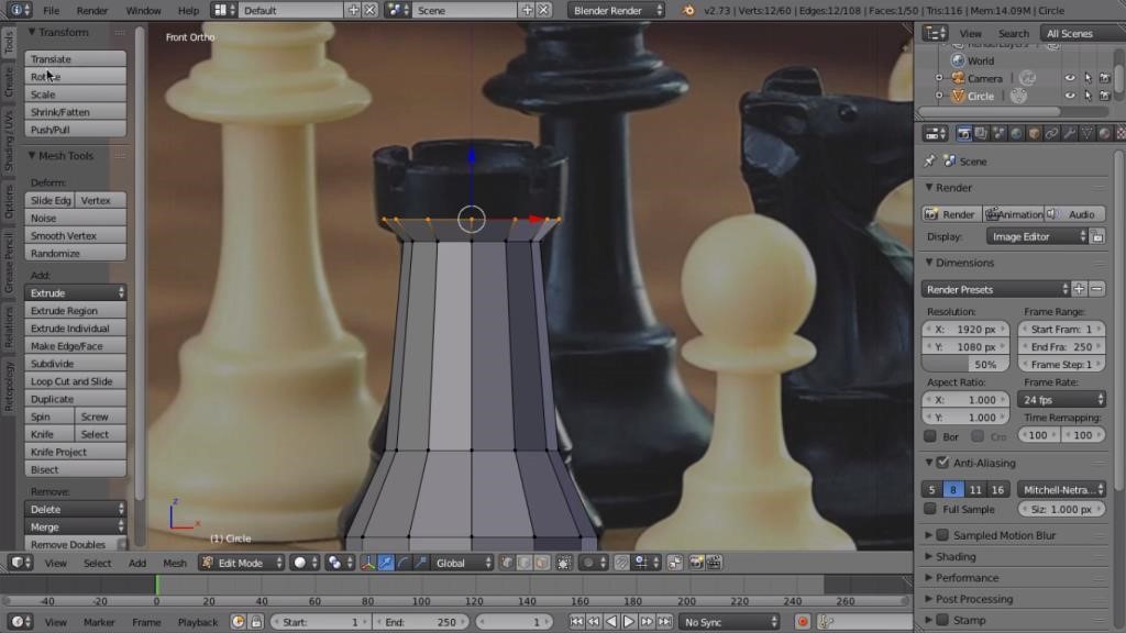 Blender Beginner's Tutorial - Make a Chess Rook 