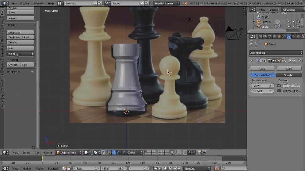 Blender Beginner's Tutorial - Make a Chess Rook 