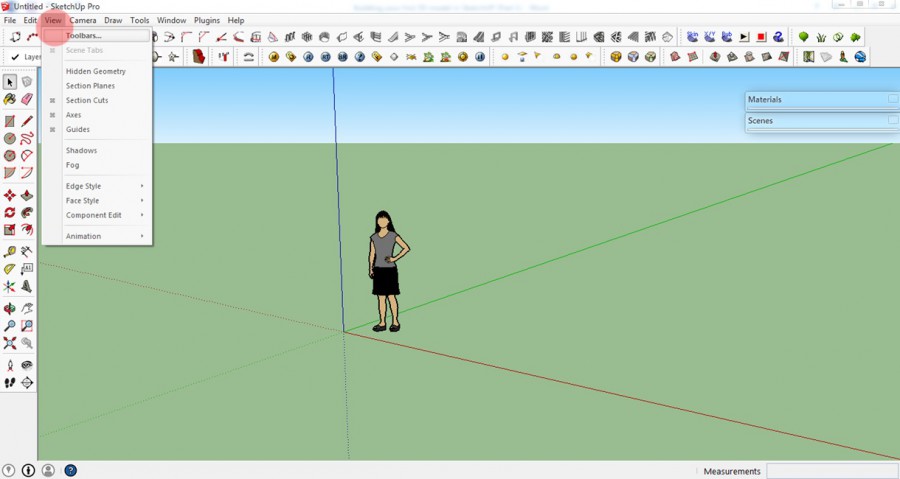 sketchup artisan toolbar