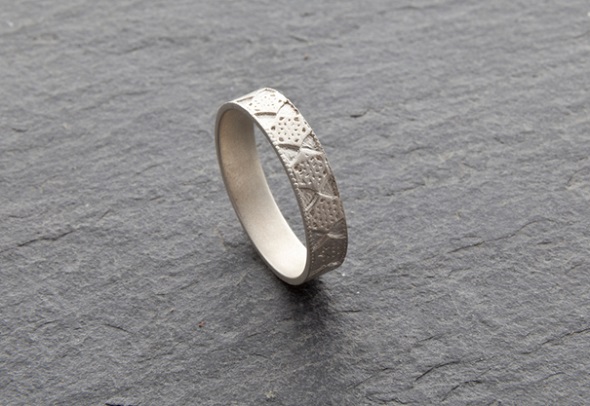 3d printed jewelry - the hexagon silver ring