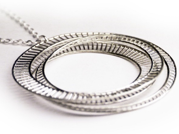 3d printed silver necklace
