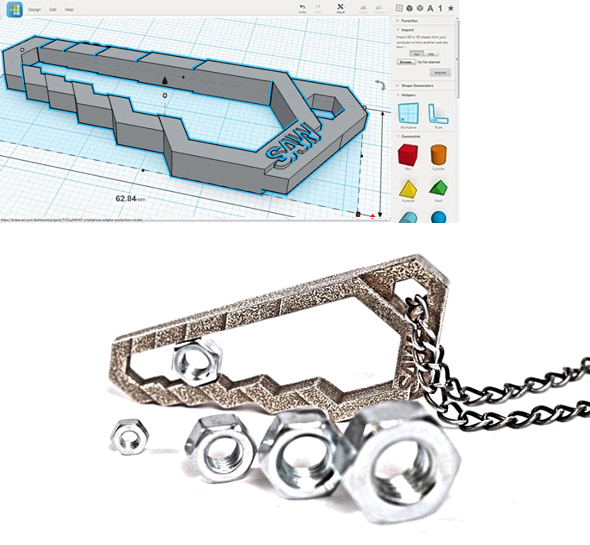 3D printed bike wrench in stainless steel