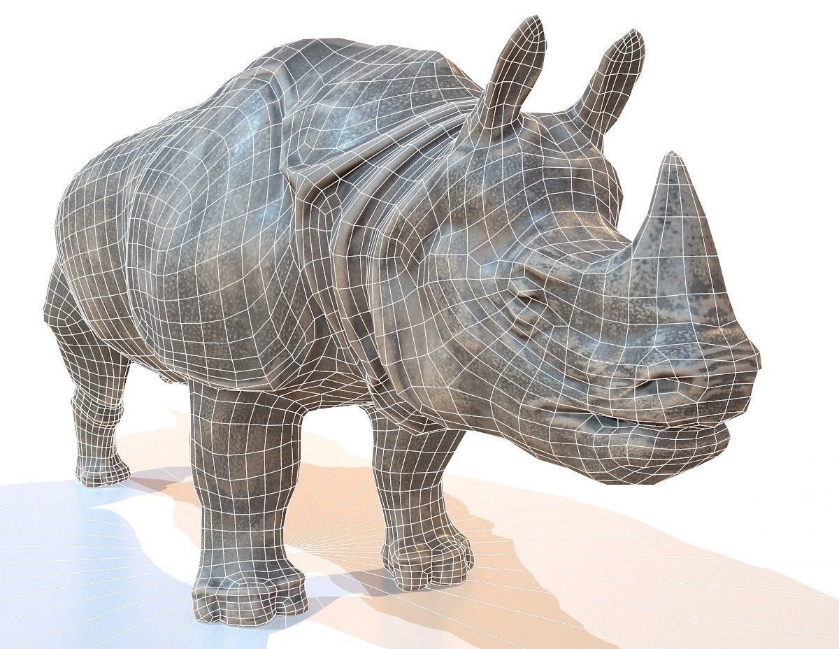 3d rhinoceros