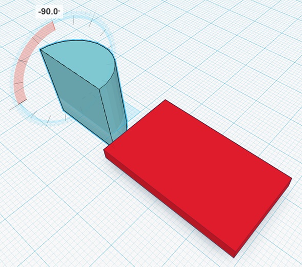 The Tinkercad design process of a place holder