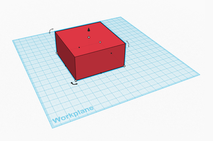 The Tinkercad design process of a place holder