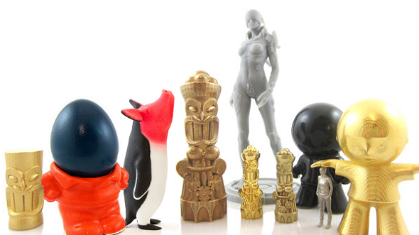 a number of 3D print in different 3D printing materials