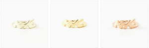 14K 3D-printed Gold rings in various colors