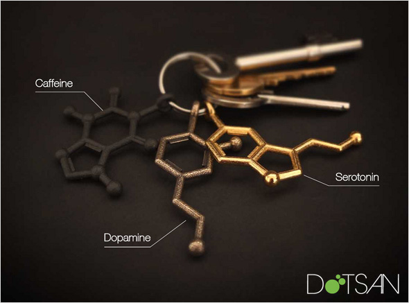 Molecule Keychains by Dot San