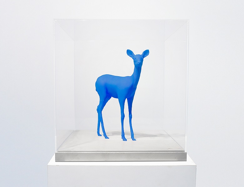 blue-3d-printed-deer