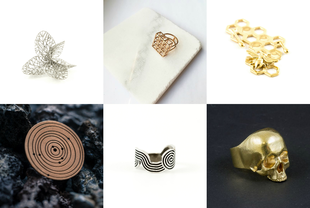 Top Four 3D Printing Materials For Jewelry Designers: Gold, Silver, Brass, Bronze