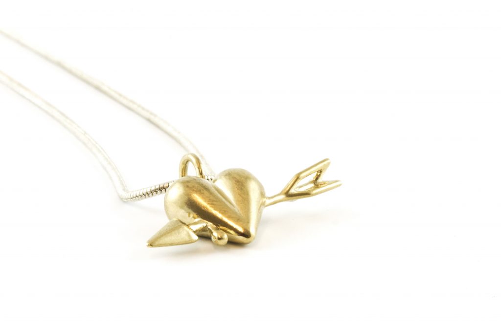 Heart and Arrow - Brass